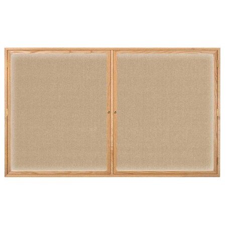 United Visual Products Triple Door Indoor Enclosed Easy Tack Bo UV334EZ-MARBLE-SATIN